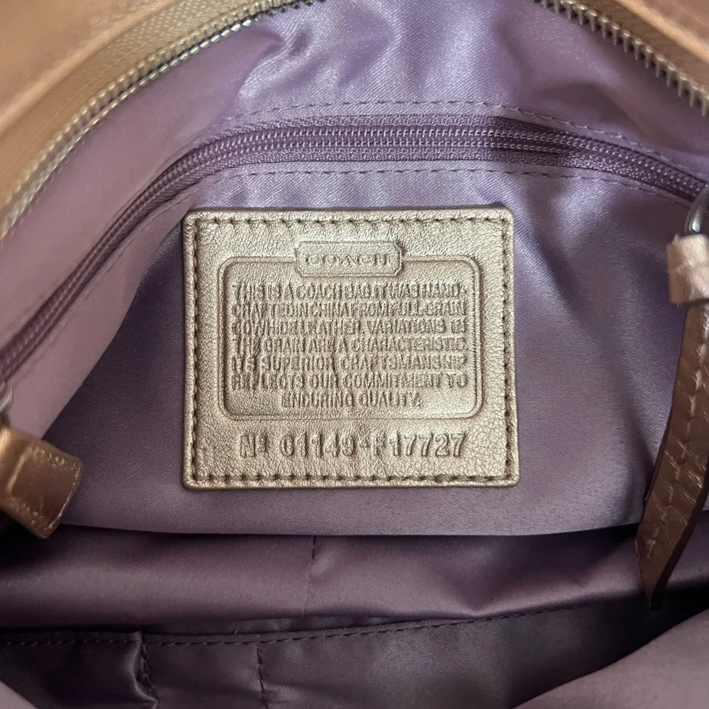 Coach metallic gold